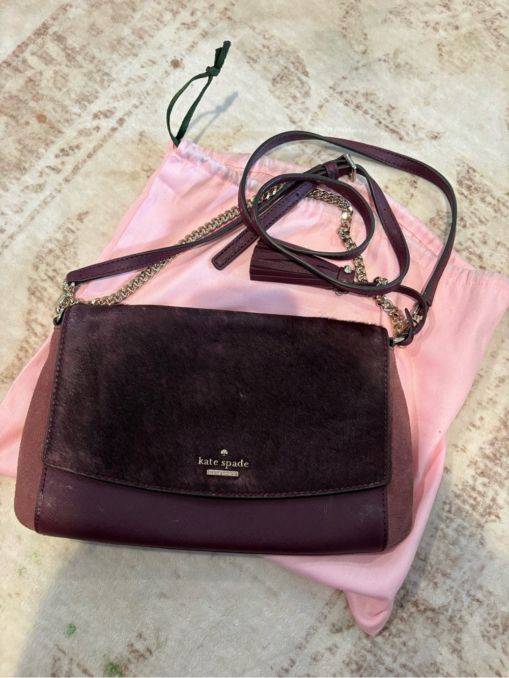 kate spade Plum and Burgundy Crossbody Bag